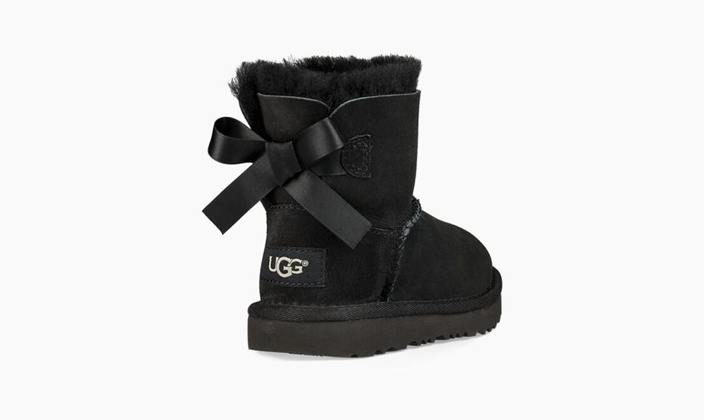 Ugg Mini Bailey Bow Ii - Kids Boots - Black - NZ (7480UZLCS)